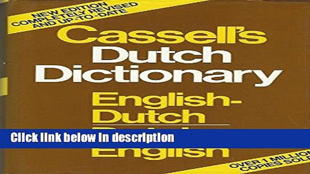 Ebook Cassell s English-Dutch Dutch-English Dictionary Free Online
