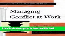 [PDF] Pfeiffer s Classic Activities for Managing Conflict at Work Free Books