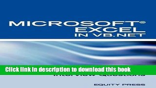 Ebook Excel in VB.NET Programming Interview Questions: Advanced Excel Programming Interview