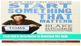 Books Start Something That Matters Full Download