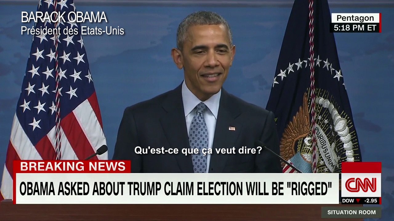 Une élection truquée ? «C'est ridicule» lance Obama à Trump