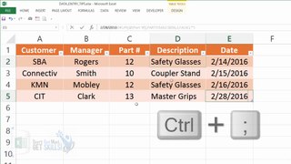 Excel Tips: Speed Up Your Data Entry - Data Validation VLOOKUP Format As Table Date Stamp