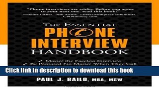 [Read PDF] The Essential Phone Interview Handbook Download Free