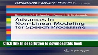 Ebook Advances in Non-Linear Modeling for Speech Processing (SpringerBriefs in Electrical and