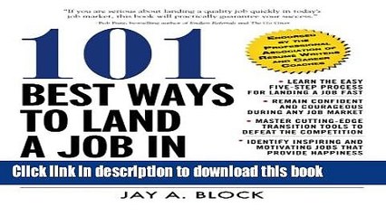 [Read PDF] 101 Best Ways to Land a Job in Troubled Times Ebook Online