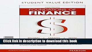 [PDF] Foundations of Finance, Student Value Edition (9th Edition) Free Books