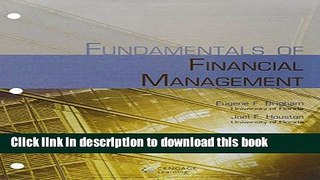 [PDF] Bundle: Fundamentals of Financial Management, Loose-leaf Version, 14th + CengageNOW(TM), 1