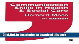 Ebook Communication Skills in Health and Social Care Free Online