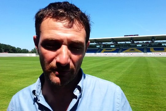 David Vignes, entraîneur du Pau FC, avant le premier match de la saison (vidéo Christian Sempé)