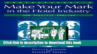 Books Make Your Mark - In the Hotel Industry - Student Book Free Download