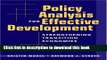 [Read  e-Book PDF] Policy Analysis for Effective Development: Strengthening Transition Economies