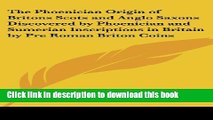 Books The Phoenician Origin of Britons Scots and Anglo Saxons Discovered by Phoenician and