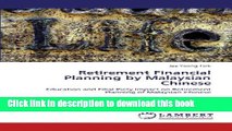 [Download] Retirement Financial Planning by Malaysian Chinese: Education and Filial Piety Impact