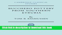 Books Bucchero Pottery from Southern Etruria Free Download