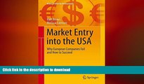 FAVORIT BOOK Market Entry into the USA: Why European Companies Fail and How to Succeed (Management