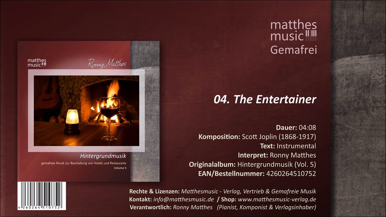 The Entertainer (Scott Joplin) (Royalty Free Public Domain Song) (04/11) - CD: Hintergrundmusik  (5)