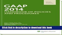 Ebook GAAP Handbook of Policies and Procedures (w/CD-ROM) (2014) (GAAP Handbook of Policies