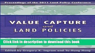 Ebook Value Capture and Land Policies Free Online
