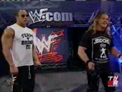 WWF Rock Jericho Make Fun Of Booker T Rhyno McMahon