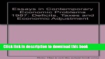 Ebook Contemporary Economic Problems: Deficits, Taxes, and Economic Adjustments Free Online