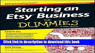 Ebook Starting an Etsy Business For Dummies Free Online