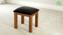 Rustic Oak Dressing Table Stool