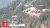 Chantier au barrage de l'Oule, dans les Hautes-Pyrénées