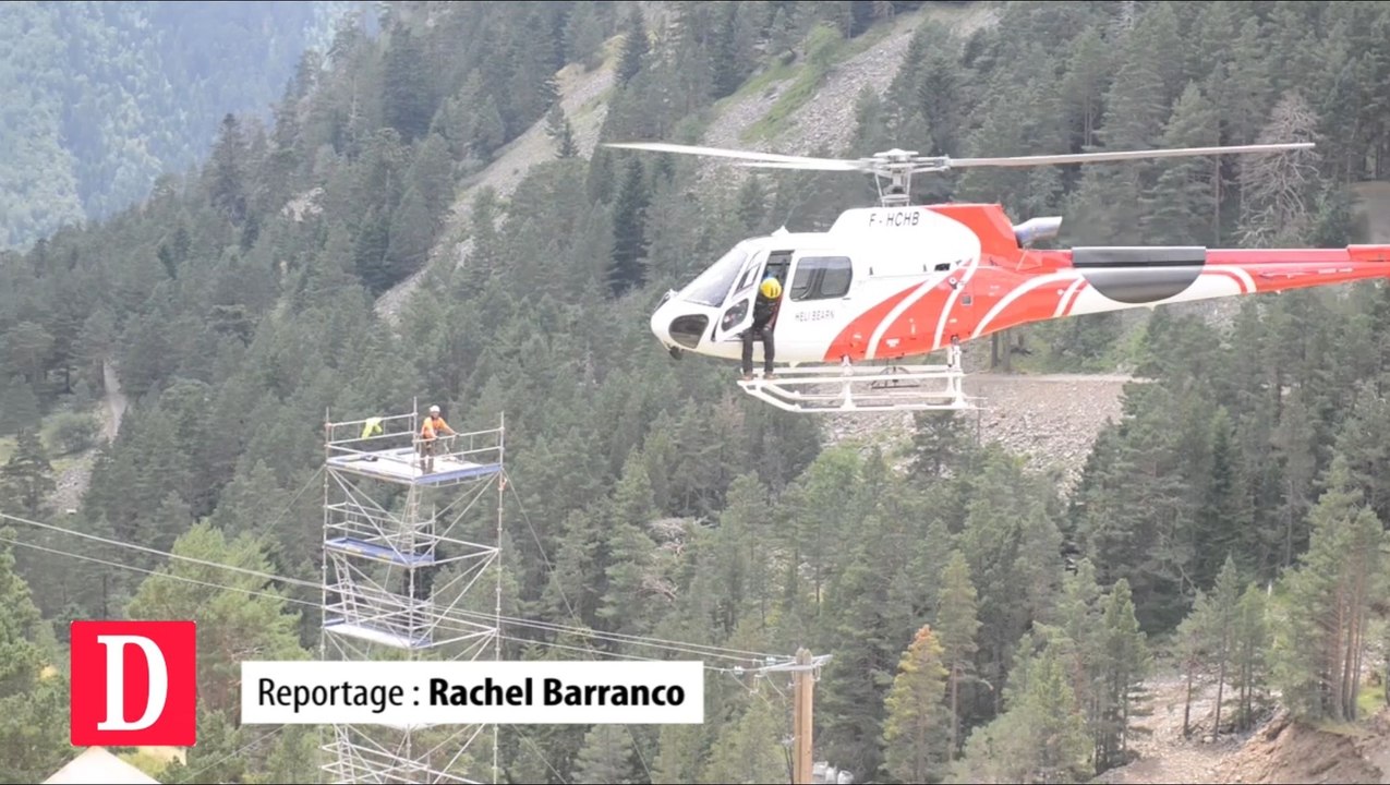 Chantier au barrage de l'Oule, dans les Hautes-Pyrénées
