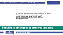 Ebook Aktienoptionsprogramme zur Mitarbeiterbeteiligung: Eine Analyse aus Sicht der