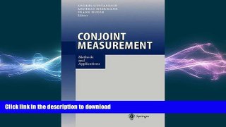 PDF ONLINE Conjoint Measurement: Methods and Applications FREE BOOK ONLINE