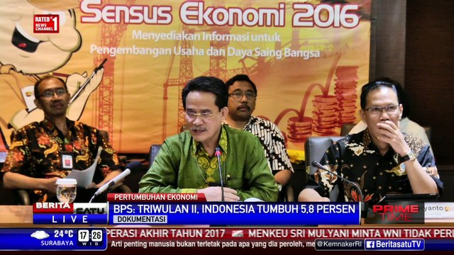 BPS: Ekonomi Indonesia Triwulan II 2016 Tumbuh 5,18 Persen