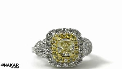 Get Adequate Service for Buying White Gold Yellow Diamond Ring