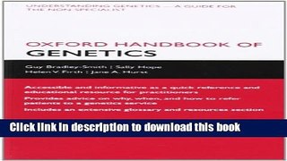 Books Oxford Handbook of Genetics Full Online