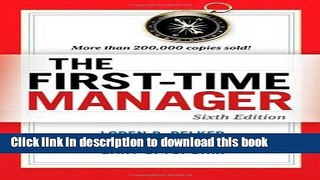Download The First-Time Manager  EBook