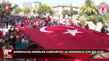 Bornova’da Onbinler Cumhuriyet Ve Demokrasi İçin Bir Oldu