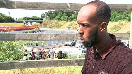 Black Lives Matter protest blocks road to Heathrow