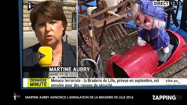 Martine Aubry émue, elle annonce l'annulation de la braderie de Lille (Vidéo)