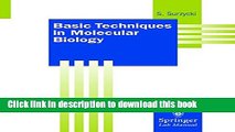 Ebook Basic Techniques in Molecular Biology Free Online