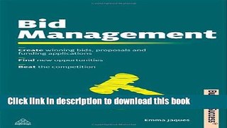 PDF  Bid Management: A No-nonsense Guide to Writing Successful Bids Proposals and Funding