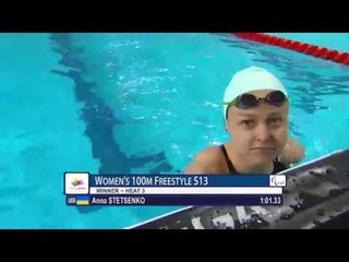 Women's 100m Freestyle S13 | Heat 3 | 2016 IPC Swimming European Open Championships Funchal