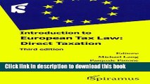 [Read PDF] Introduction to European Tax Law: Direct Taxation (Third Edition) Ebook Free