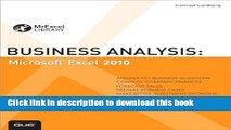 Ebook Business Analysis: Microsoft Excel 2010 (MrExcel Library) Full Download