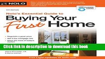 Books Nolo s Essential Guide to Buying Your First Home (Nolo s Essential Guidel to Buying Your