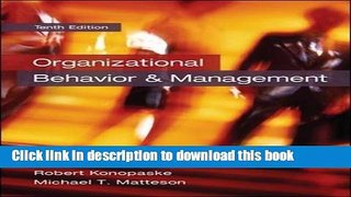 Books Organizational Behavior and Management Full Online