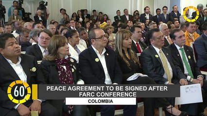 In 60 Seconds: Peace Agreement to be Signed in Colombia