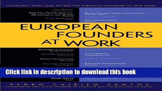PDF European Founders at Work Online