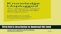 [Read PDF] Knowledge Unplugged: The McKinsey Global Survey of Knowledge Management Ebook Online