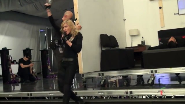 MADONNA Gang Bang, Papa Don't Preach, Hung Up MDNA Tour Rehearsals 2012