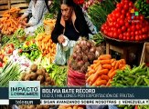 Bolivia bate récord en exportación de importación de frutas