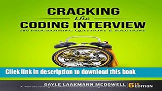 Ebook Cracking the Coding Interview: 189 Programming Questions and Solutions Free Online